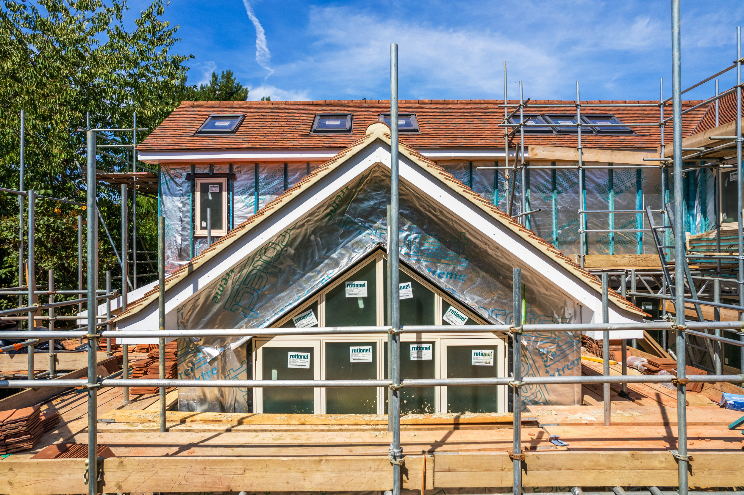 Potton Timber Frame House at Weathertight Stage