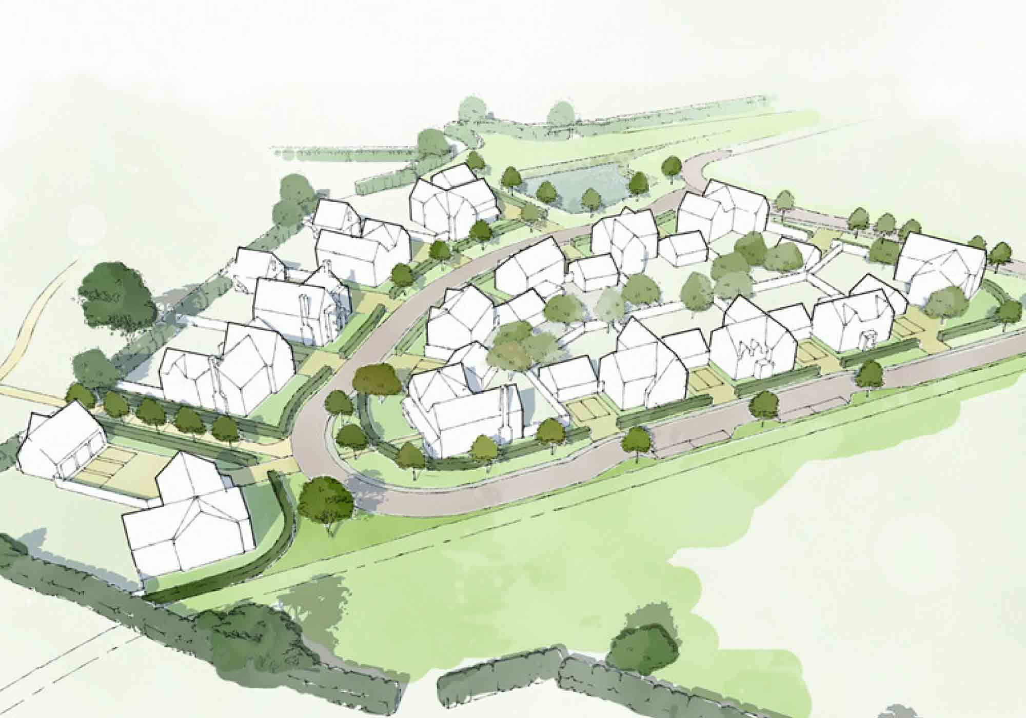 Concept drawing of Tadpole Garden Village